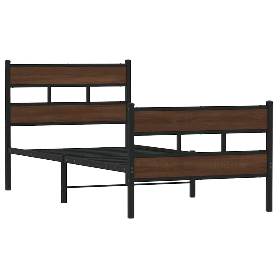 Cadre de lit sans matelas avec tête de lit et pied de lit - 3