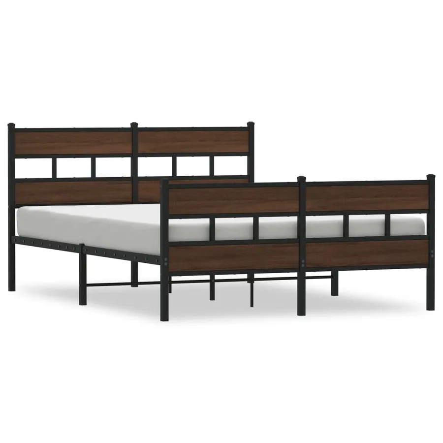 Cadre de lit sans matelas avec tête de lit et pied de lit - 2
