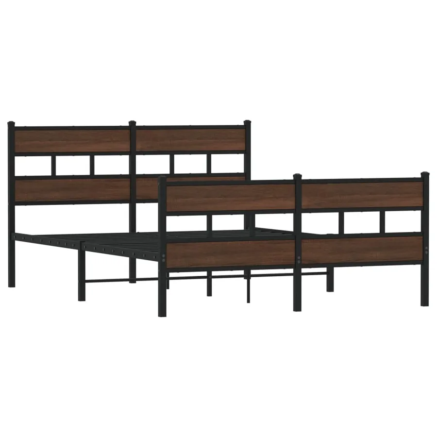 Cadre de lit sans matelas avec tête de lit et pied de lit - 3
