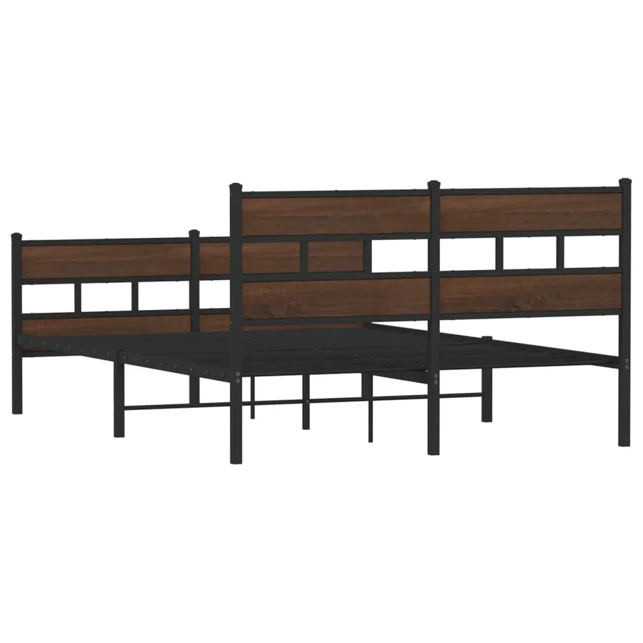 Cadre de lit sans matelas avec tête de lit et pied de lit - 6