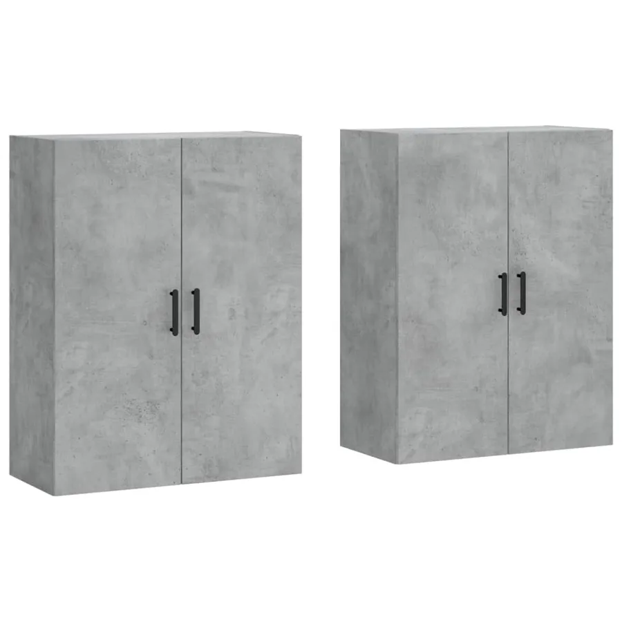 Armoires murales 2 pcs gris béton 69,5x34x90 cm - 2