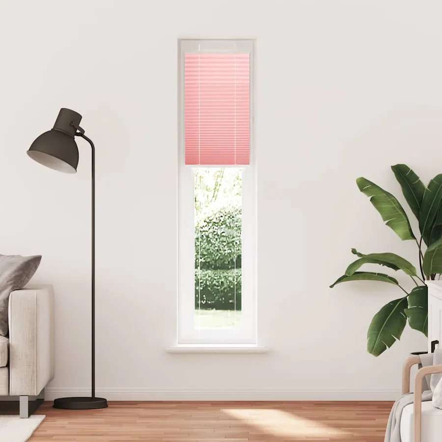 Store plissé rose 50x200 cm largeur du tissu 49,4 cm polyester - 2