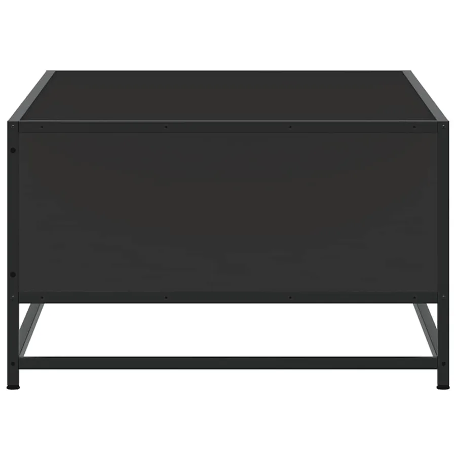 Table basse noir 100x57x35 cm bois d'ingénierie et métal - 6
