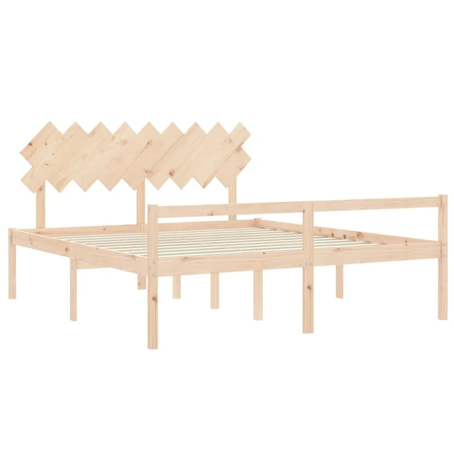 Lit pour personne âgée sans matelas bois massif - 5