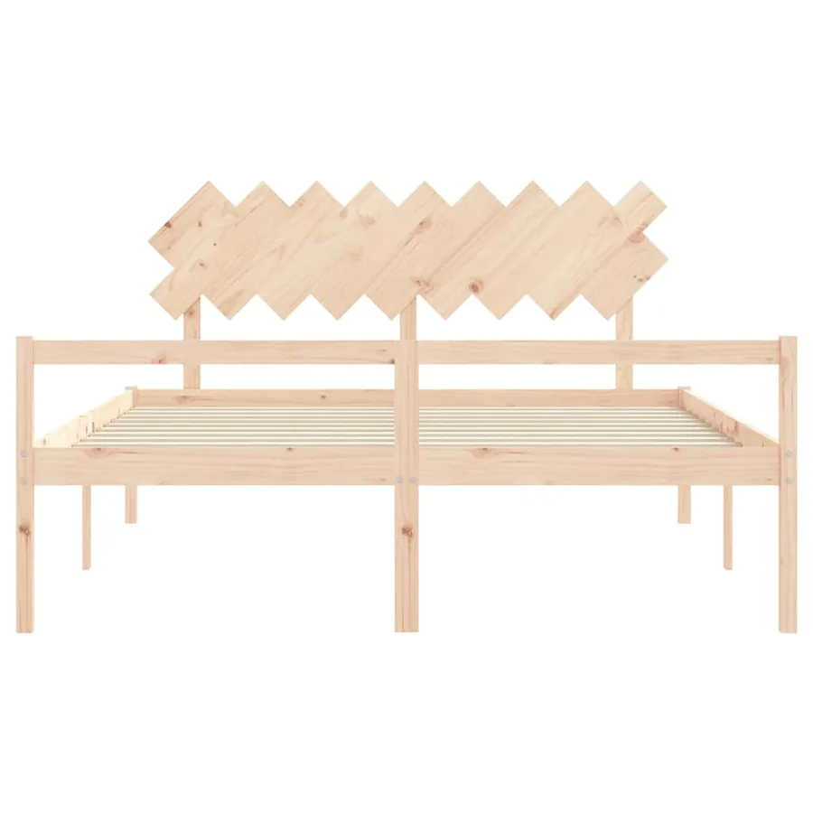 Lit pour personne âgée sans matelas bois massif - 6