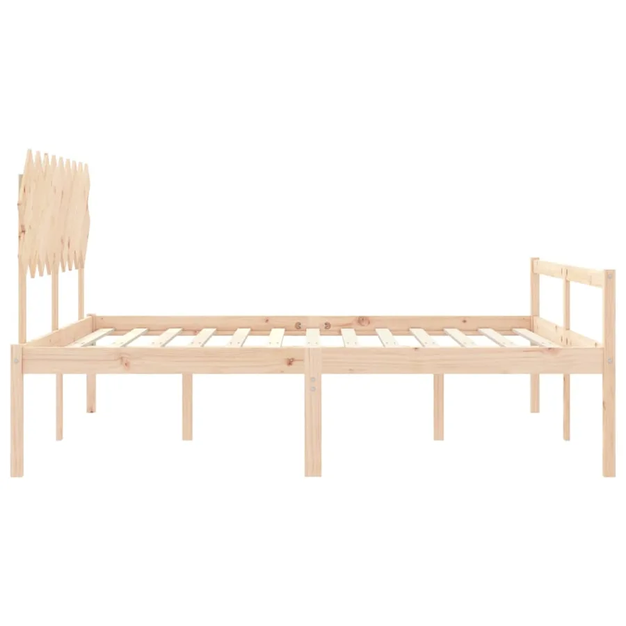 Lit pour personne âgée sans matelas bois massif - 7