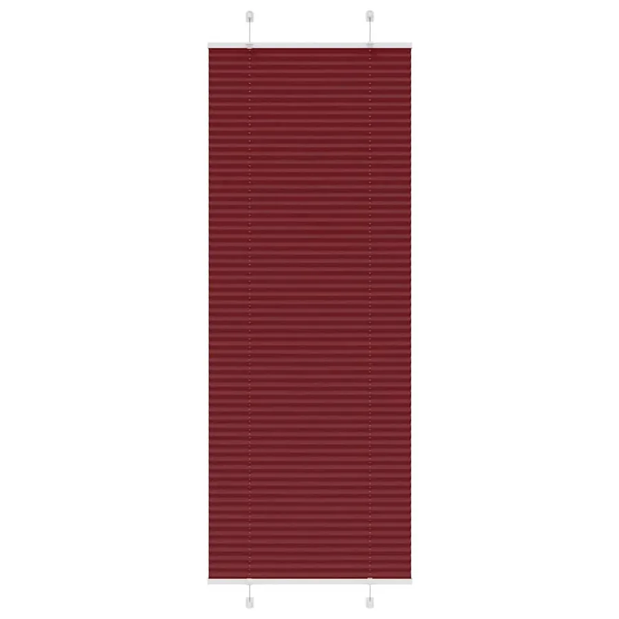 Store plissé rouge bordeaux 75x200 cm largeur du tissu 74,4 cm
