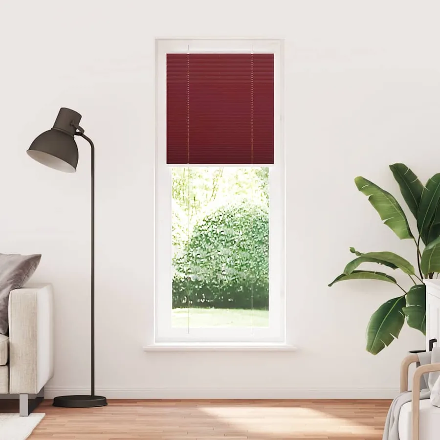 Store plissé rouge bordeaux 75x200 cm largeur du tissu 74,4 cm - 2