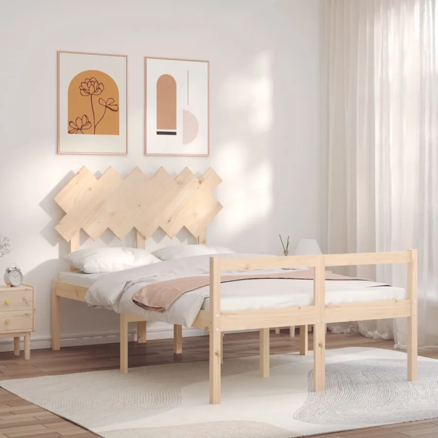 Lit pour personne âgée sans matelas bois massif