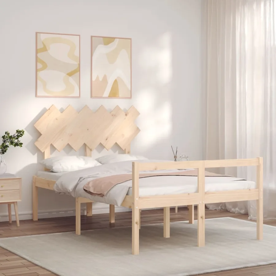 Lit pour personne âgée sans matelas bois massif - 3