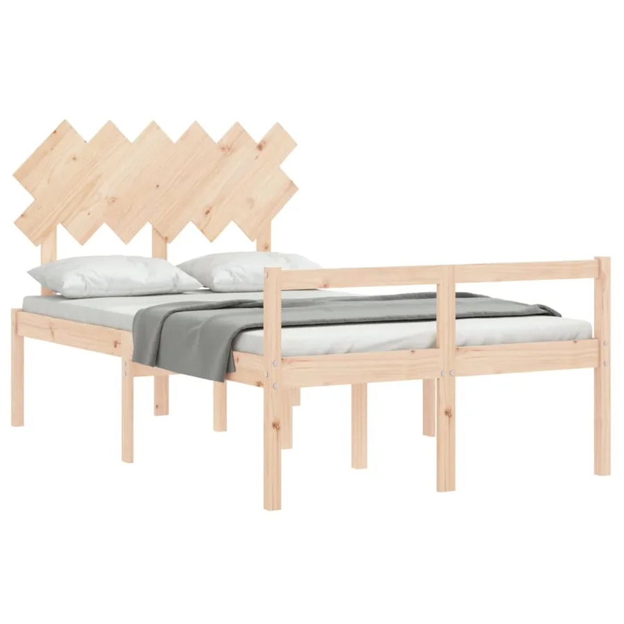 Lit pour personne âgée sans matelas bois massif - 4