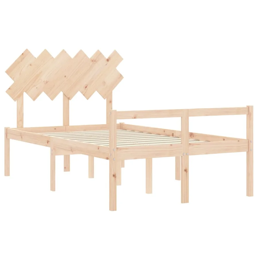 Lit pour personne âgée sans matelas bois massif - 5