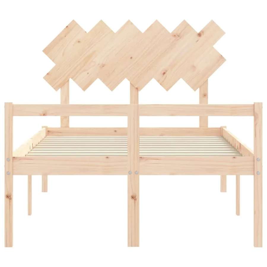Lit pour personne âgée sans matelas bois massif - 6