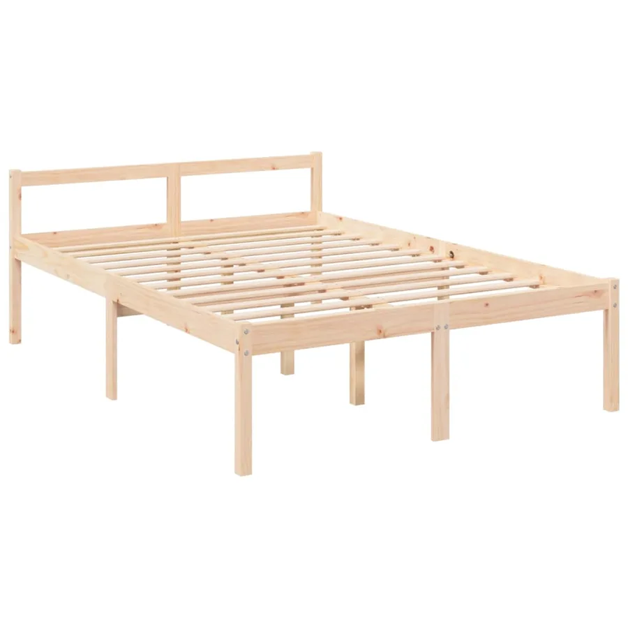 Lit pour personne âgée sans matelas bois massif - 9