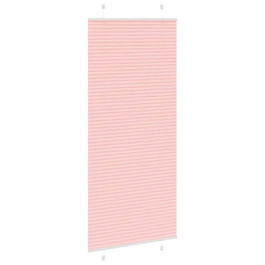 Store plissé rose 85x200 cm largeur du tissu 84,4 cm polyester - 4