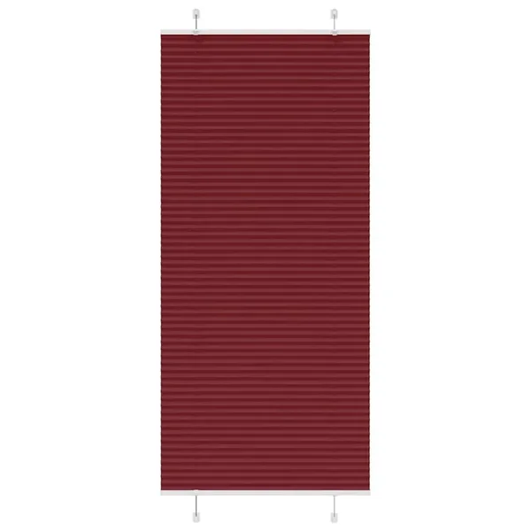 Store plissé rouge bordeaux 100x200 cm largeur du tissu 99,4 cm