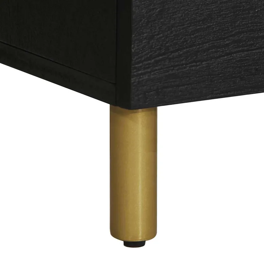 Buffet noir 60x33x100 cm bois d'ingénierie - 8