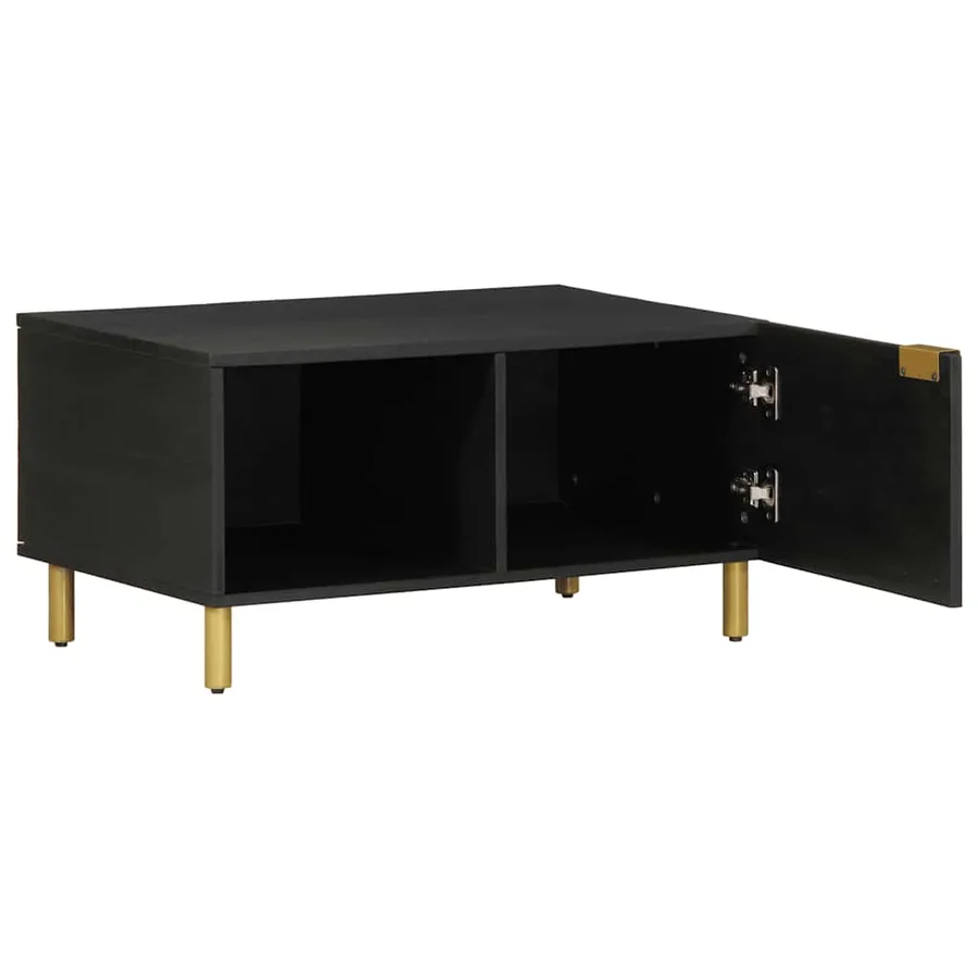 Table basse Noir 80x50x40 cm Bois d'ingénierie - 2