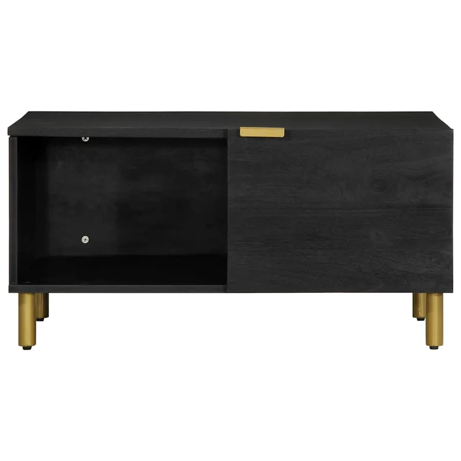 Table basse Noir 80x50x40 cm Bois d'ingénierie - 3