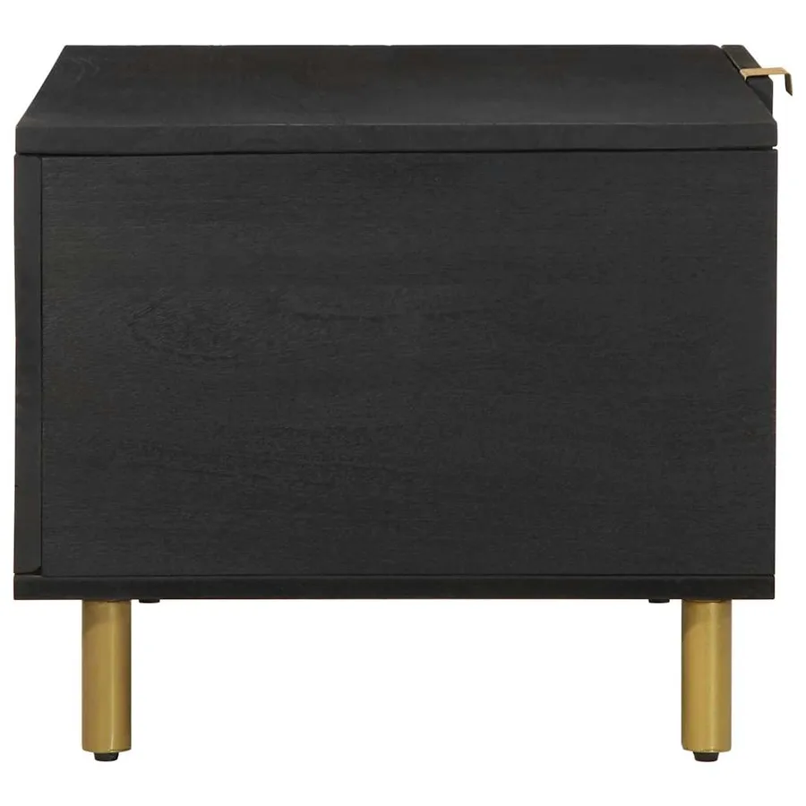 Table basse Noir 80x50x40 cm Bois d'ingénierie - 4