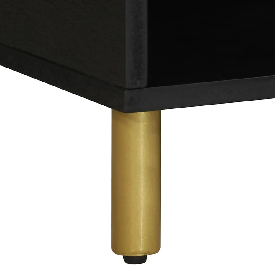Table basse Noir 80x50x40 cm Bois d'ingénierie - 9