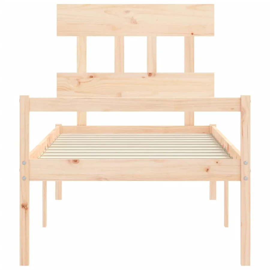 Lit pour personne âgée sans matelas bois massif - 6