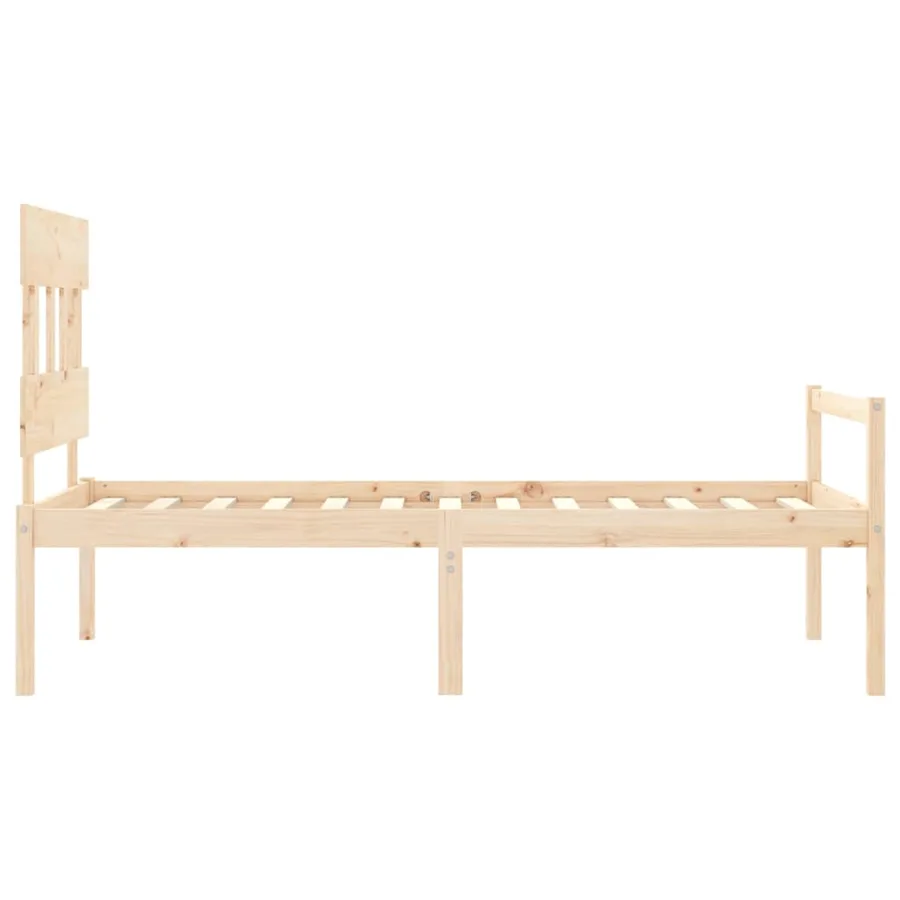 Lit pour personne âgée sans matelas bois massif - 7