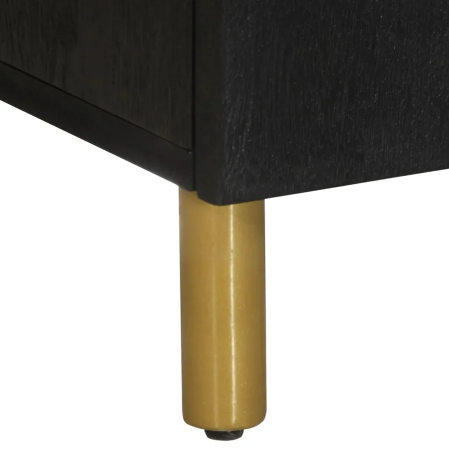 Buffets 3 pcs noir bois d'ingénierie - 10