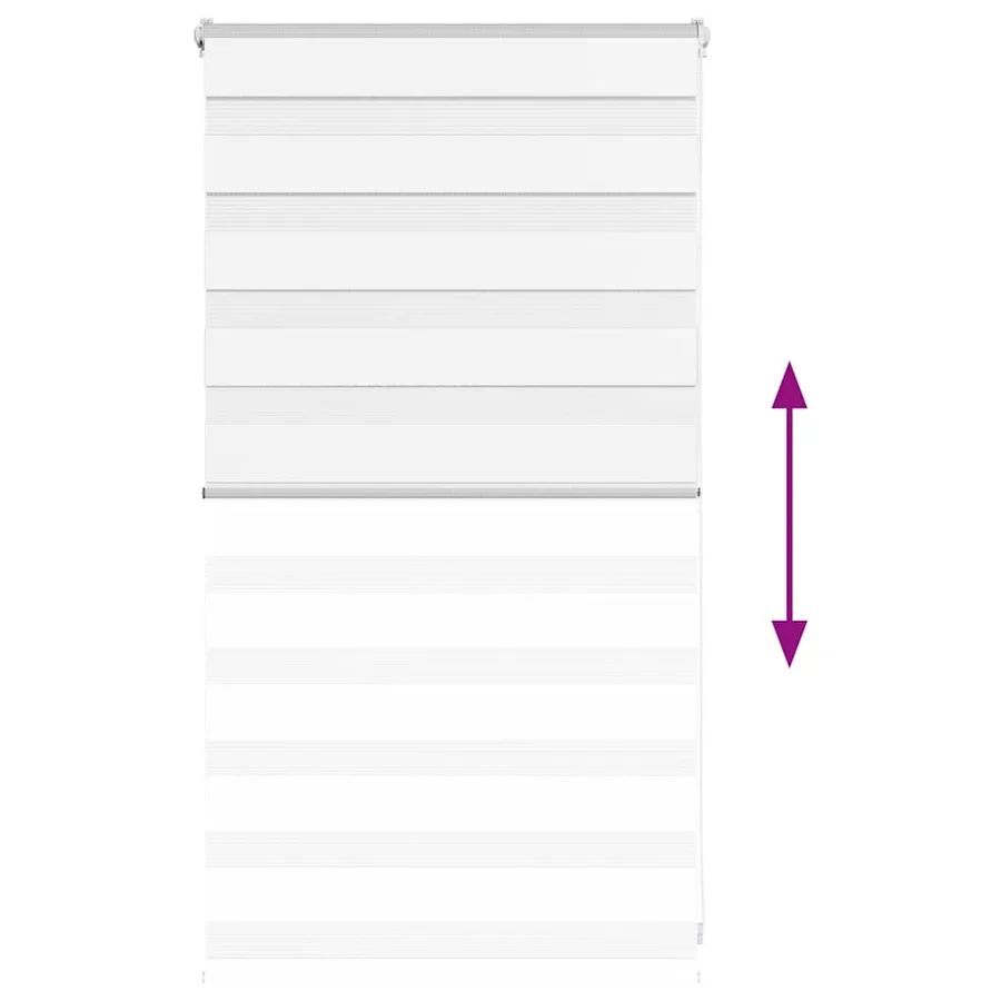 Store zèbre blanc 70x100 cm largeur du tissu 65,9 cm polyester - 5