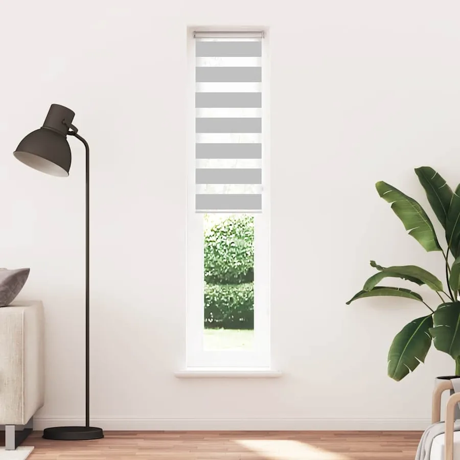 Store zèbre gris clair largeur du tissu 40,9 cm polyester - 2