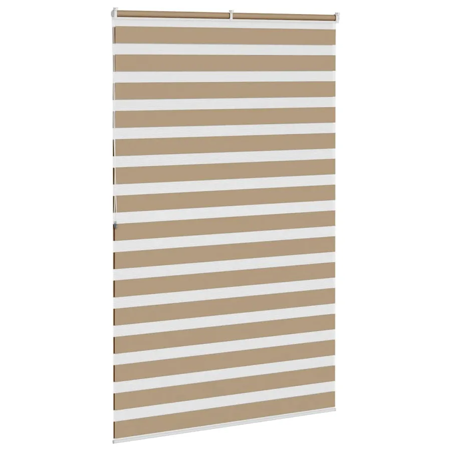 Store zèbre marron sable largeur du tissu 145,9 cm polyester - 4