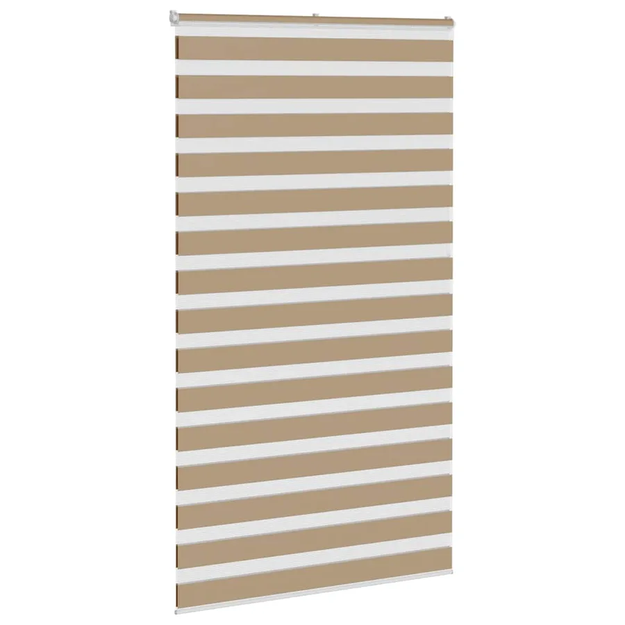 Store zèbre marron sable largeur du tissu 125,9cm polyester - 3