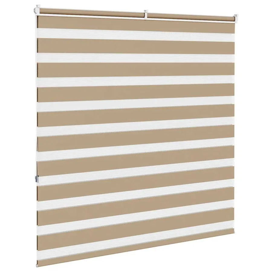 Store zèbre marron sable largeur du tissu 145,9 cm polyester - 4