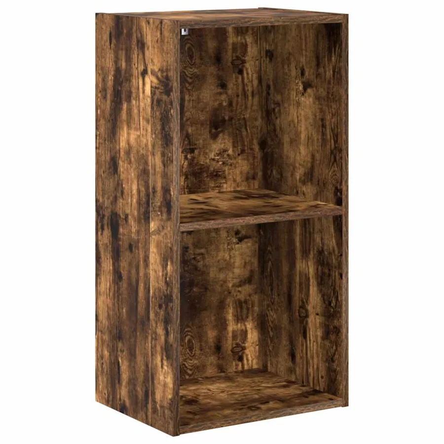 Bibliothèque chêne fumé 40x30x77 cm bois d'ingénierie - 2