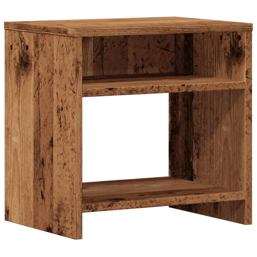 Tables de chevet 2 pcs vieux bois 40x30x40 cm bois d'ingénierie - 5