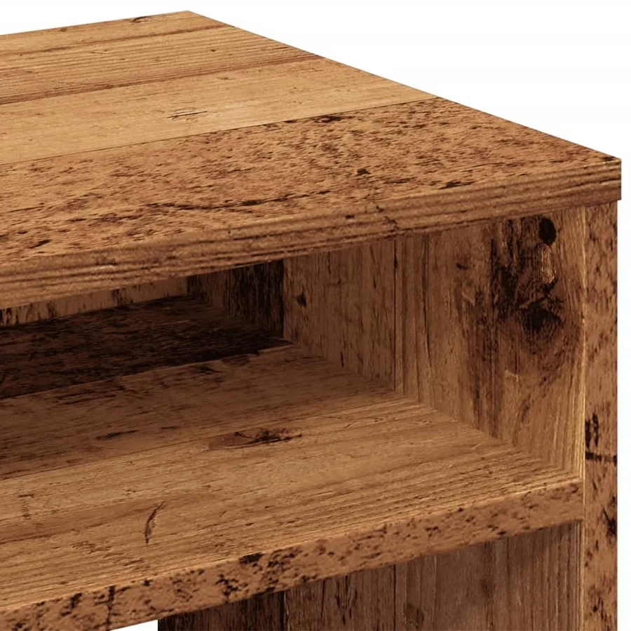 Tables de chevet 2 pcs vieux bois 40x30x40 cm bois d'ingénierie - 9