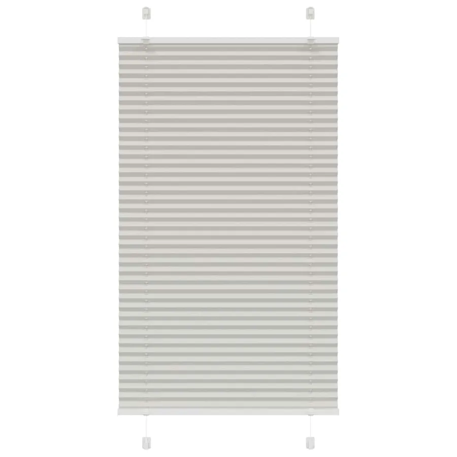 Store plissé gris clair 75x100 cm largeur du tissu 74,4 cm