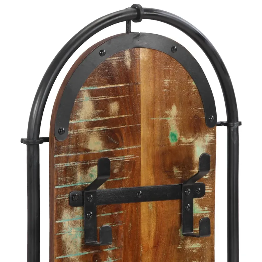 Porte-manteaux muraux et 4 crochets 2 pcs bois massif récupéré - 7