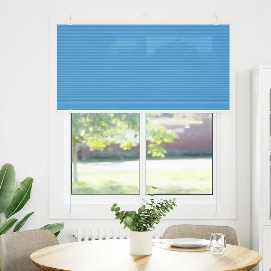 Store plissé bleu 120x150 cm largeur du tissu 119,4cm polyester - 2
