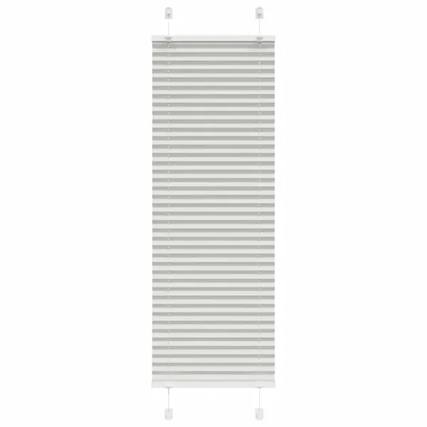 Store plissé gris clair 45x100 cm largeur du tissu 44,4 cm