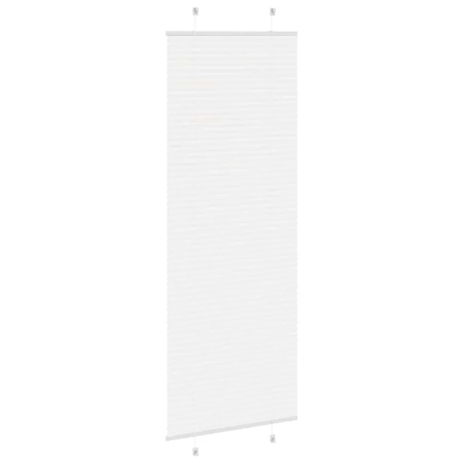 Store plissé blanc 80x200 cm largeur du tissu 79,4 cm polyester - 4