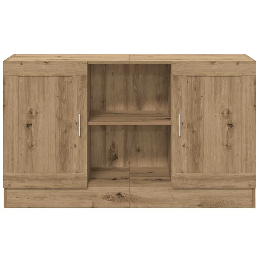 Buffet chêne artisanal 120x30,5x70 cm bois d'ingénierie - 4