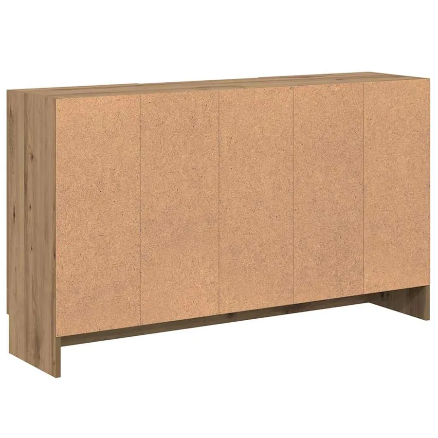 Buffet chêne artisanal 120x30,5x70 cm bois d'ingénierie - 5