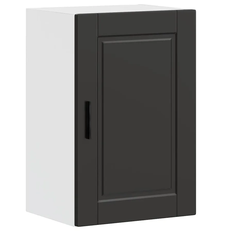 Armoire murale de cuisine Porto noir bois d'ingénierie - 2