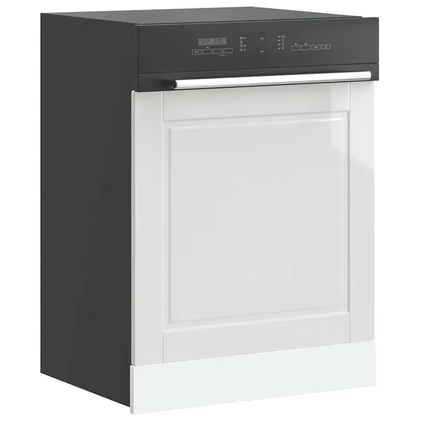 Panneau de lave-vaisselle Porto blanc brillant 60x1,5x57 cm