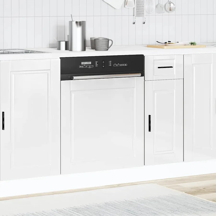 Panneau de lave-vaisselle Porto blanc brillant 60x1,5x57 cm - 3