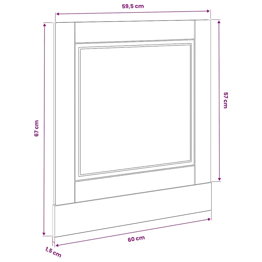 Panneau de lave-vaisselle Porto blanc brillant 60x1,5x57 cm - 8