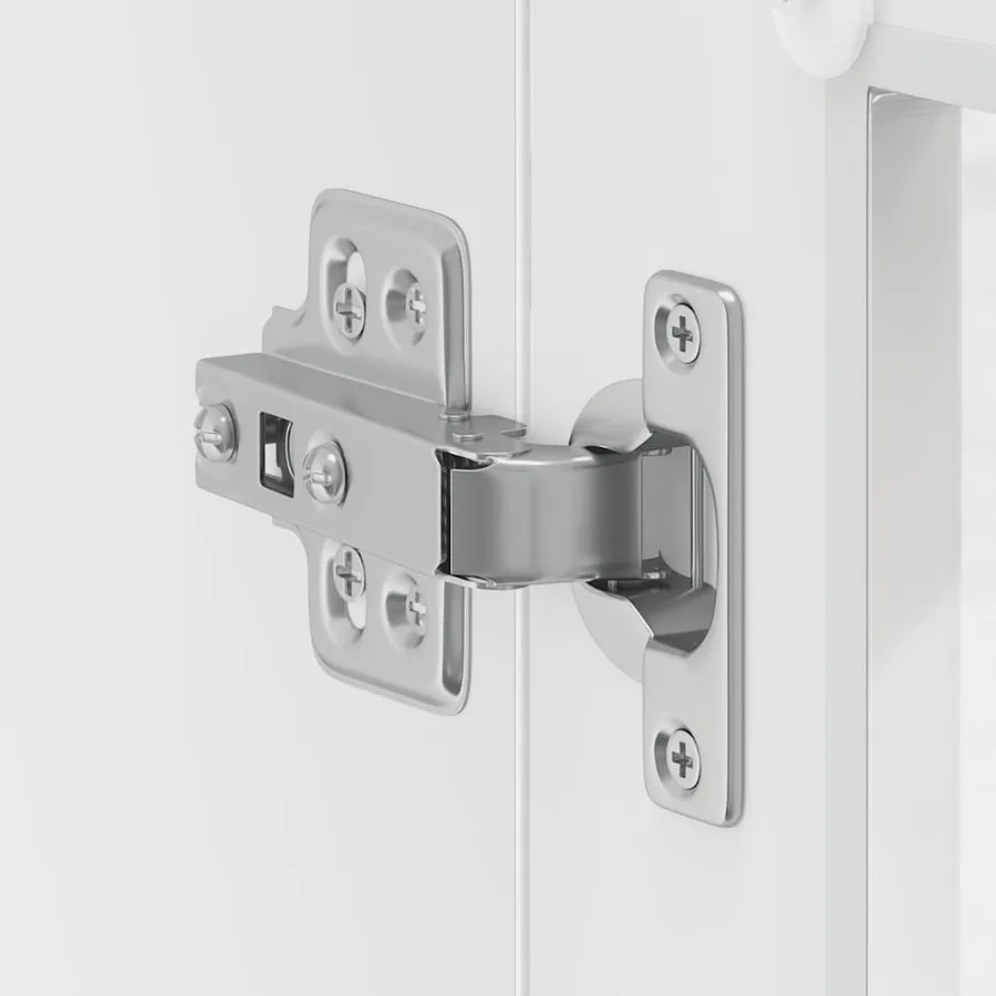 Armoire murale cuisine avec porte en verre Porto blanc brillant - 11