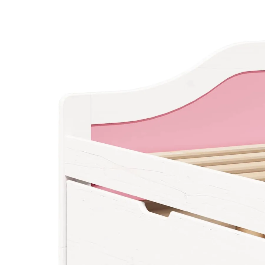 Lit de jour et 3 tiroirs sans matelas IRUN blanc rose 90x200 cm - 9