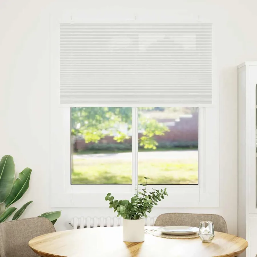 Store plissé gris clair 105x100cm largeur du tissu 104,4cm - 2